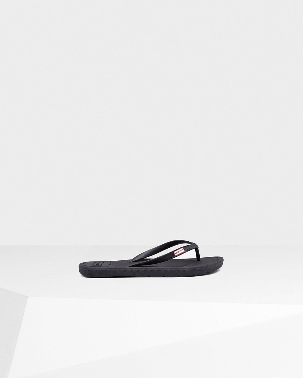 Hunter Flip Flops Svart - Dame Original - Norge WDNRKT-072